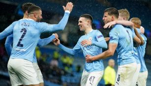 Jugadores del Manchester City en festejo