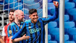Edson Álvarez festeja un triunfo del Ajax