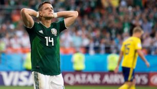 Javier Hernández en lamento con la Selección Mexicana