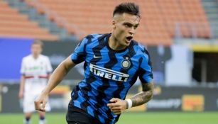 Lautaro Martínez en un partido con el Inter de Milán