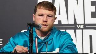 Canelo Álvarez en conferencia de prensa tras vencer a Saunders