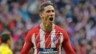 Torres celebrando un gol con el Atleti