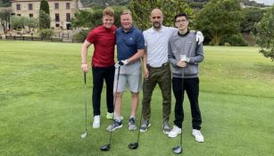 Ronald Koeman y Pep Guardiola en el Club de Golf Vallromanes