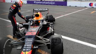 Max Verstappen tras accidente en el Gran Premio de Azerbaiyán