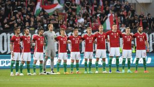 La Selección de Hungría previo a un partido