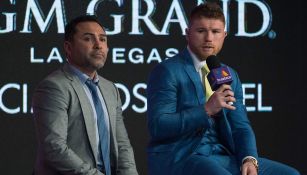 Óscar de la Hoya en presentación