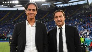 Nesta y Totti en la inauguración