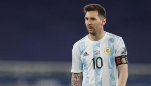 Messi en partido con Argentina