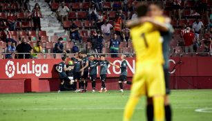 Jugadores del Rayo celebran gol vs Girona