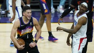 Devin Booker, en festejo de una jugada