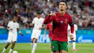 Cristiano Ronaldo tras marcar gol en el duelo entre Portugal y Francia