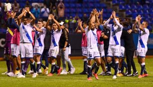 Jugadores del Puebla tras un partido