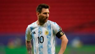 Lionel Messi durante un partido con Argentina