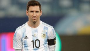 Messi en partido con Argentina