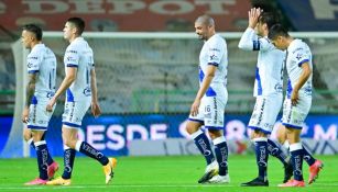 Jugadores del Puebla tras un partido