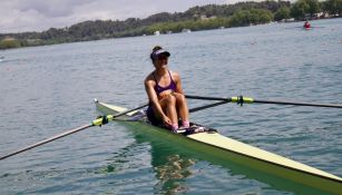 Kenia Lechuga durante entrenamiento