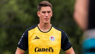 Andrés Vombergar en un entrenamiento con el Atlético de San Luis