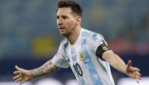 Messi, en festejo de gol 