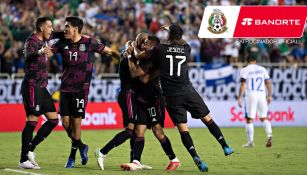Selección de México, en festejo de gol