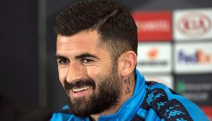 Elseid Hysaj, en conferencia de prensa