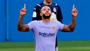 Memphis Depay tras anotar gol con el Barcelona