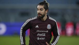 Rodolfo Pizarro en una sesión con el Tricolor 