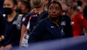  Simone Biles durante una competencia en Tokio 2020