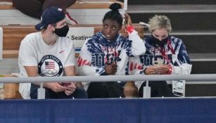 Tokio 2020: Simone Biles reapareció en el Ariake para ver la Final masculina de Gimnasia