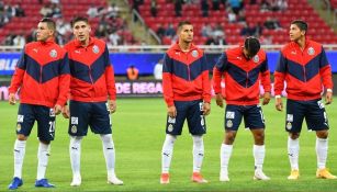 Jugadores de Chivas antes de un partido 