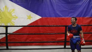 Manny Pacquiao en un entrenamiento