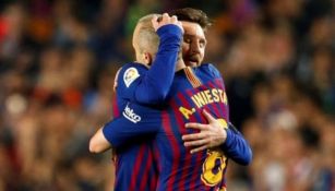 Messi e Iniesta en el Barcelona