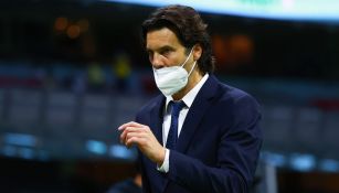 Santiago Solari durante un partido con América