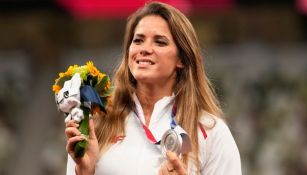 María Andrejczyk con la medalla de plata en Tokio 2020