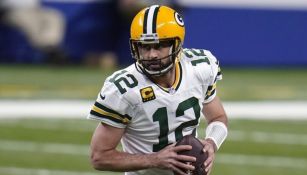 Aaron Rodgers durante un partido con Green Bay