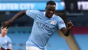 Benjamin Mendy en acción con el Manchester City