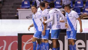 Puebla, en festejo de gol