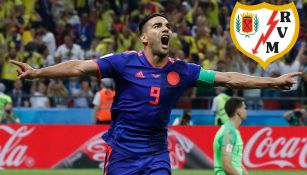 Radamel Falcao en festejo de gol con Colombia