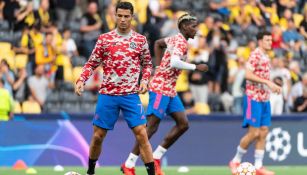 Cristiano Ronaldo en el calentamiento del partido de Champions