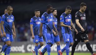 Jugadores de Cruz Azul tras derrota ante Rayados