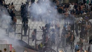 Radicales en la tribuna del Stade Vélodrome