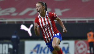 Anette Vázquez en partido de Chivas Femenil
