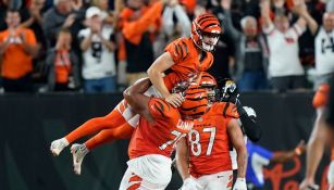 Los jugadores de los Bengals festejando