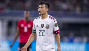 Chucky Lozano durante un partido con México