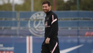 Lionel Messi durante entrenamiento con el PSG