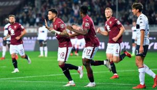 Jugadores del Torino en festejo