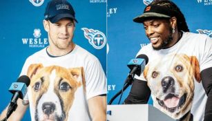 Los jugadores de Titans portaron camisetas con fotos de perritos en adopción
