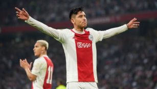 Edson Álvarez en festejo con Ajax