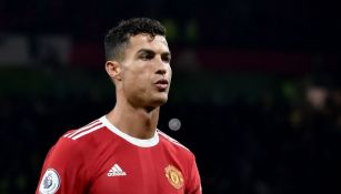 Cristiano Ronaldo en la derrota del Manchester United ante el Liverpool