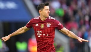 Robert Lewandowski en un partido del Bayern Munich