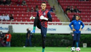 Gudiño en un partido con las Chivas